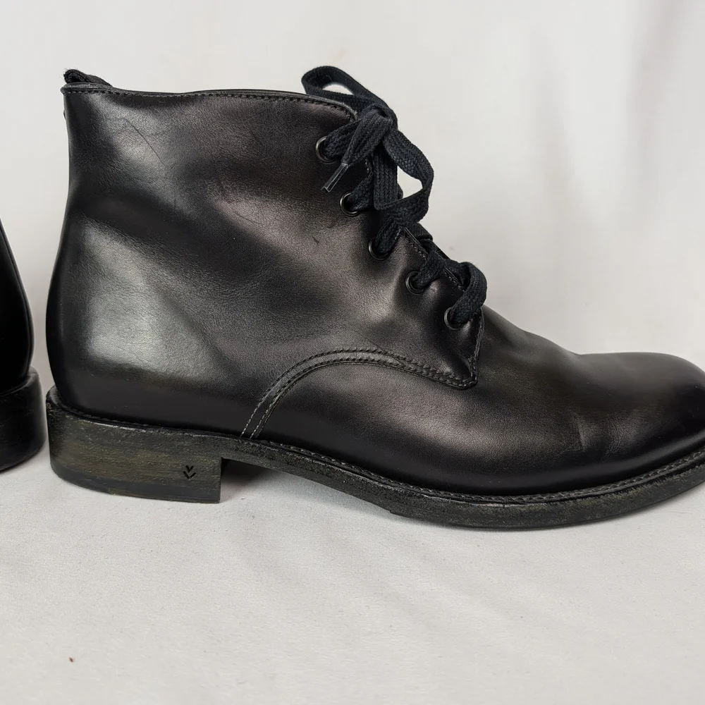John Varvatos Leather Lace Up Ankle Boots